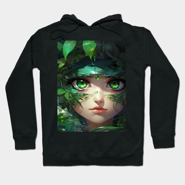 Closeup of a beautiful green eye Hoodie by Spaceboyishere